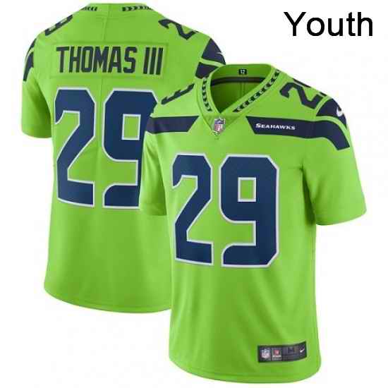 Youth Nike Seattle Seahawks 29 Earl Thomas III Elite Green Rush Vapor Untouchable NFL Jersey
